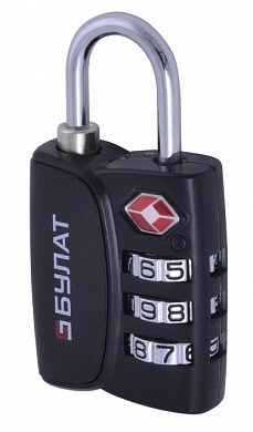 Замок навесной БУЛАТ кодовый ВС 323TSA (черный)